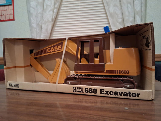 ERTL Case 688 Excavator Die-Cast Collectors Toy in Box Great for Display
