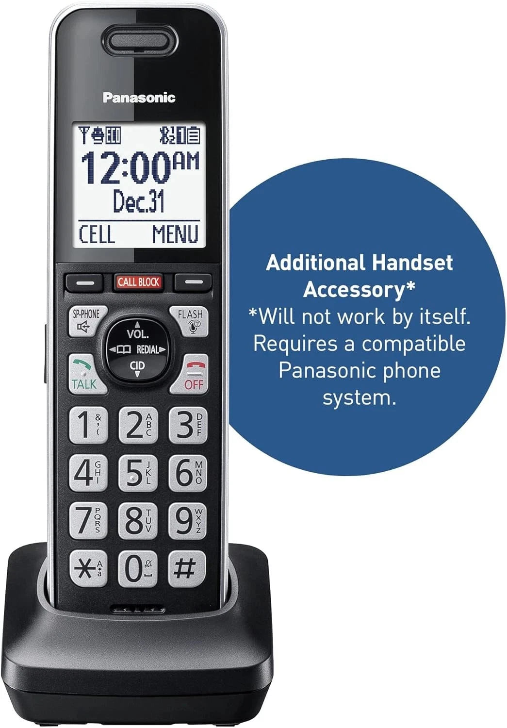 Panasonic KX-TGFA97B Cordless Add On Telephone Handset KX-TGF94x and KX-TGF97xOp